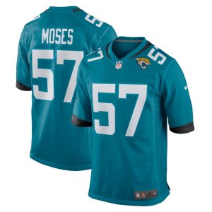NFL Men's Jacksonville Jaguars Dylan Moses Nike Teal Game Jersey