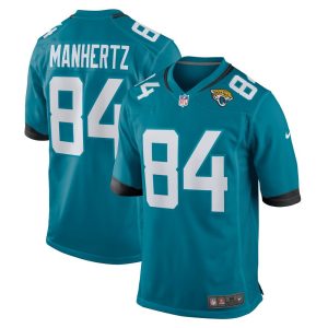 NFL Men's Jacksonville Jaguars Chris Manhertz Nike Teal Game Jersey