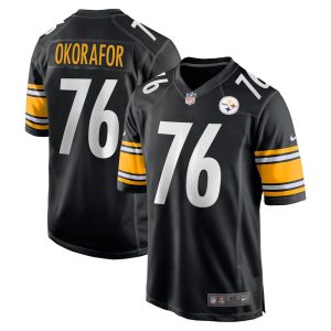 NFL Men's Pittsburgh Steelers Chukwuma Okorafor Nike Black Game Jersey