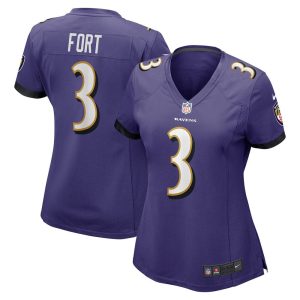 NFL Women's Baltimore Ravens L.J. Fort Nike Purple Game Player Jersey
