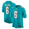 NFL Men's Miami Dolphins Trill Williams Nike Aqua Game Player Jersey