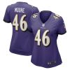 NFL Women's Baltimore Ravens Nick Moore Nike Purple Game Player Jersey