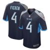 NFL Men's Tennessee Titans Sam Ficken Nike Navy Game Jersey