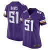 NFL Women's Minnesota Vikings Wyatt Davis Nike Purple Game Jersey