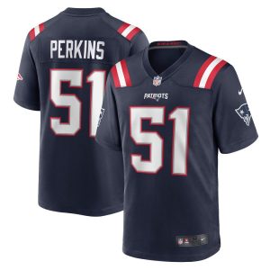 NFL Men's New England Patriots Ronnie Perkins Nike Navy Game Jersey