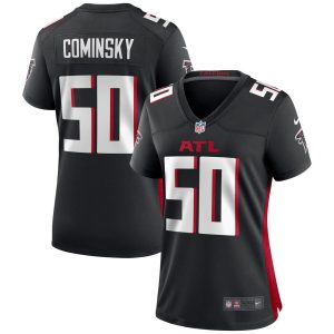 NFL Women's Atlanta Falcons John Cominsky Nike Black Game Jersey