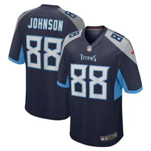 NFL Men's Tennessee Titans Marcus Johnson Nike Navy Game Jersey