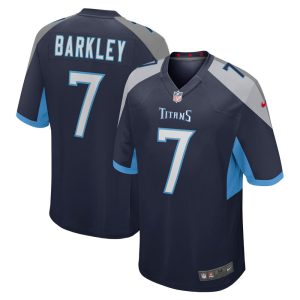 NFL Men's Tennessee Titans Matt Barkley Nike Navy Player Game Jersey
