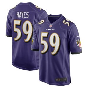 NFL Men's Baltimore Ravens Daelin Hayes Nike Purple Game Jersey