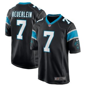NFL Men's Carolina Panthers Steve Beuerlein Nike Black Retired Player Jersey