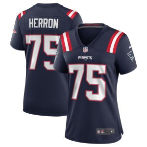 NFL Women's New England Patriots Justin Herron Nike Navy Team Game Jersey