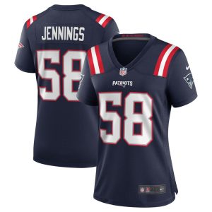 NFL Women's New England Patriots Anfernee Jennings Nike Navy Team Game Jersey