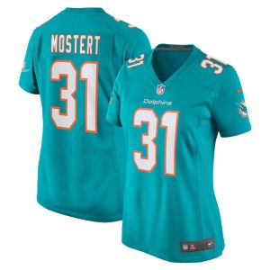 NFL Women's Miami Dolphins Raheem Mostert Nike Aqua Game Jersey