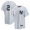 MLB Men's New York Yankees Derek Jeter Nike White/Navy Replica Jersey