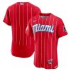 MLB Men's Miami Marlins Nike Red 2021 City Connect Authentic Jersey