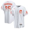 MLB Men's San Francisco Giants Brandon Crawford Nike White 2021 City Connect Replica Player Jersey