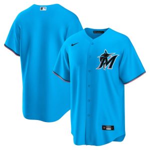 MLB Men's Miami Marlins Nike Blue Alternate Replica Team Jersey