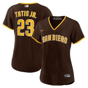 MLB Women's San Diego Padres Fernando Tatis Jr. Nike Brown Road Replica Player Jersey