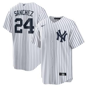 MLB Men's New York Yankees Gary Sanchez Nike White Home Replica Player Name Jersey