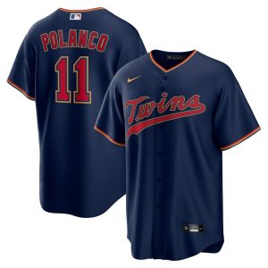 MLB Men's Minnesota Twins Jorge Polanco Nike Navy Alternate Replica Player Name Jersey