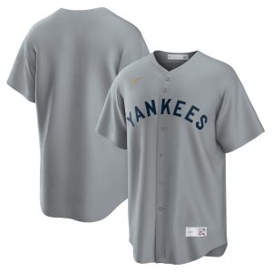 MLB Men's New York Yankees Nike Gray Road Cooperstown Collection Team Jersey