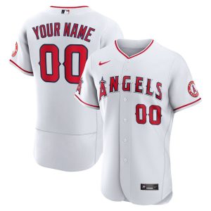 MLB Men's Los Angeles Angels Nike White Home Authentic Custom Jersey