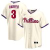 MLB Men's Philadelphia Phillies Bryce Harper Nike Cream Alternate Replica Player Name Jersey