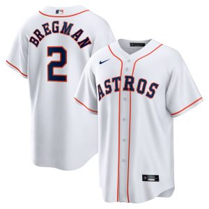 MLB Men's Houston Astros Alex Bregman Nike White Home Replica Player Name Jersey