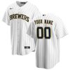 MLB Men's Milwaukee Brewers Nike White Alternate Replica Custom Jersey