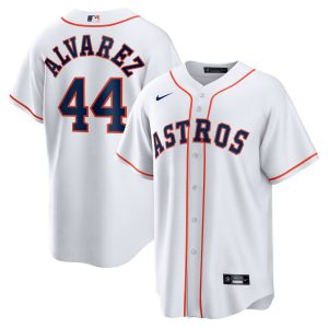 MLB Men's Houston Astros Yordan Alvarez Nike White Home Replica Player Jersey