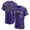 MLB Men's Colorado Rockies Nike Purple Alternate Authentic Custom Jersey