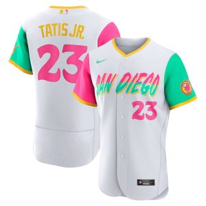 MLB Men's San Diego Padres Fernando Tatis Jr. Nike White 2022 City Connect Authentic Player Jersey