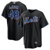 MLB Men's New York Mets Jacob deGrom Nike Black 2022 Alternate Replica Player Jersey