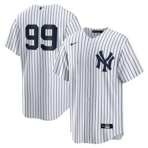 MLB Men's New York Yankees Aaron Judge Nike White Home Replica Player Name Jersey