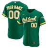 MLB Men's Oakland Athletics Nike Kelly Green Alternate Authentic Custom Jersey