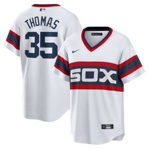 MLB Men's Chicago White Sox Frank Thomas Nike White Home Cooperstown Collection Player Jersey