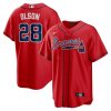 MLB Men's Atlanta Braves Matt Olson Nike Red Alternate Replica Player Jersey