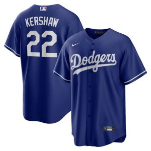 MLB Men's Los Angeles Dodgers Clayton Kershaw Nike Royal Alternate Replica Player Name Jersey