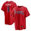 MLB Men's Atlanta Braves Ozzie Albies Nike Red Alternate Replica Player Name Jersey