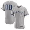 MLB Men's New York Yankees Nike Gray Road Authentic Custom Jersey