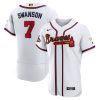 MLB Men's Atlanta Braves Dansby Swanson Nike White 2022 Gold Program Authentic Player Jersey