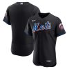 MLB Men's New York Mets Nike Black Alternate Authentic Team Jersey