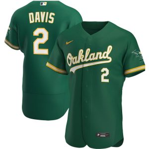 MLB Men's Oakland Athletics Khris Davis Nike Kelly Green Alternate Authentic Player Jersey