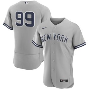 MLB Men's New York Yankees Aaron Judge Nike Gray Road Authentic Player Jersey
