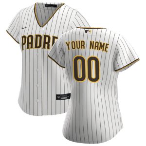 MLB Women's San Diego Padres Nike White Home Replica Custom Jersey
