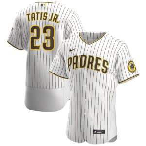MLB Men's San Diego Padres Fernando Tatis Jr. Nike White/Brown Home Authentic Player Jersey