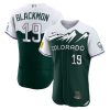 MLB Men's Colorado Rockies Charlie Blackmon Nike Green 2022 City Connect Authentic Player Jersery