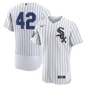 MLB Men's Chicago White Sox Jackie Robinson Nike White Authentic Player Jersey