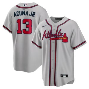 MLB Men's Atlanta Braves Ronald Acuna Jr. Nike White Home Replica Player Name Jersey