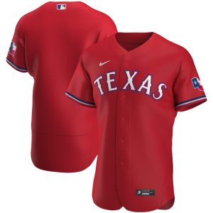 MLB Men's Texas Rangers Nike White Home Authentic Team Logo Jersey